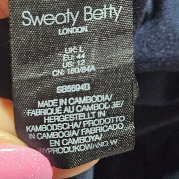 Sweaty Betty Navy Racerback Athletic Jumpsuit L Activewear Athleisure Minimalist - Picture 11 of 14